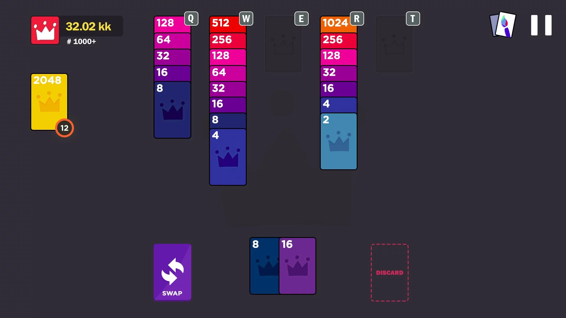 Изображение игры: 2048 Royal Cards