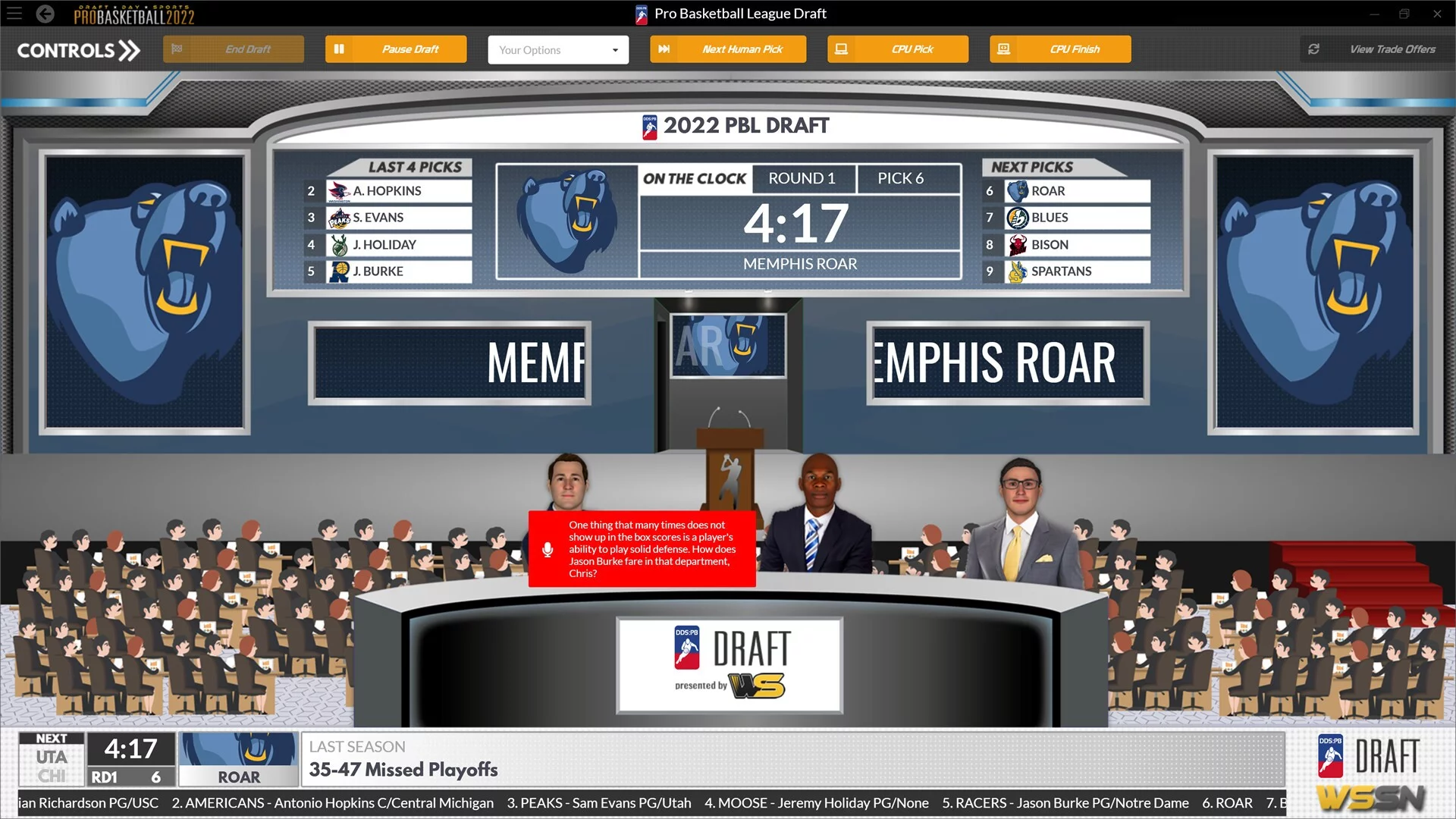 Изображение игры: Draft Day Sports: Pro Basketball 2022