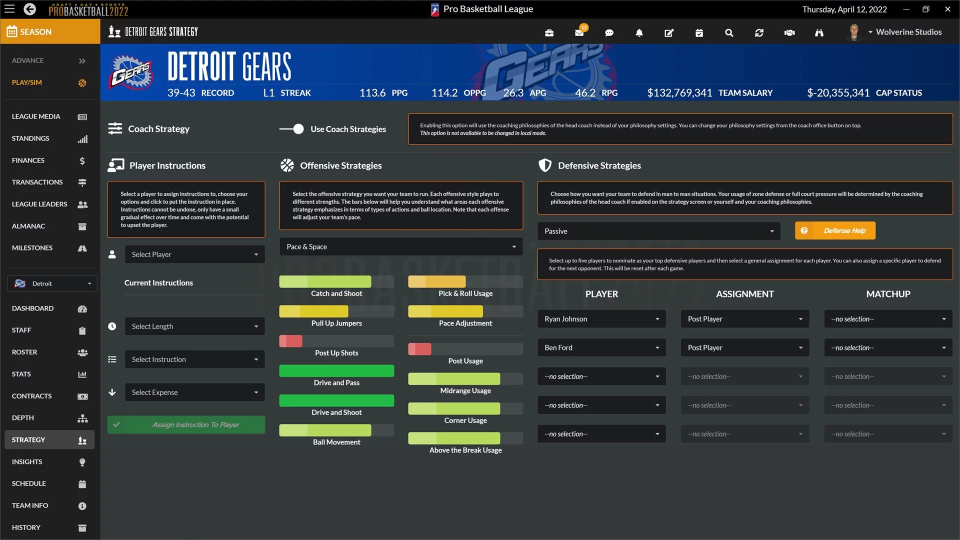 Изображение игры: Draft Day Sports: Pro Basketball 2022