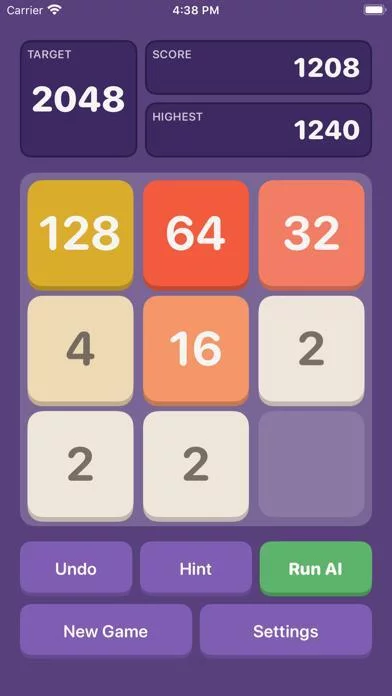 Изображение игры: 2048 AI - Play with AI solver