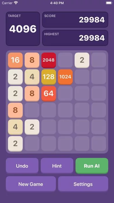 Изображение игры: 2048 AI - Play with AI solver