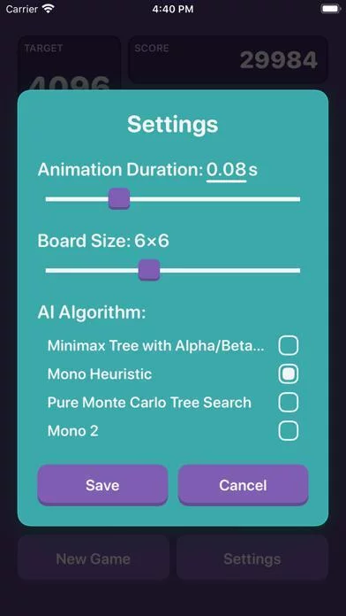 Изображение игры: 2048 AI - Play with AI solver