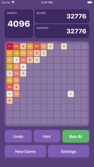 Изображение игры: 2048 AI - Play with AI solver