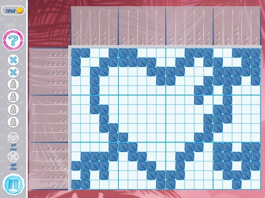 Изображение игры: Valentine's Day Griddlers