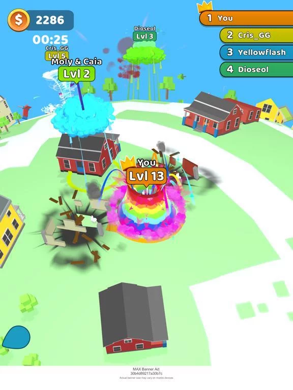 Изображение игры: Unnatural Disasters io