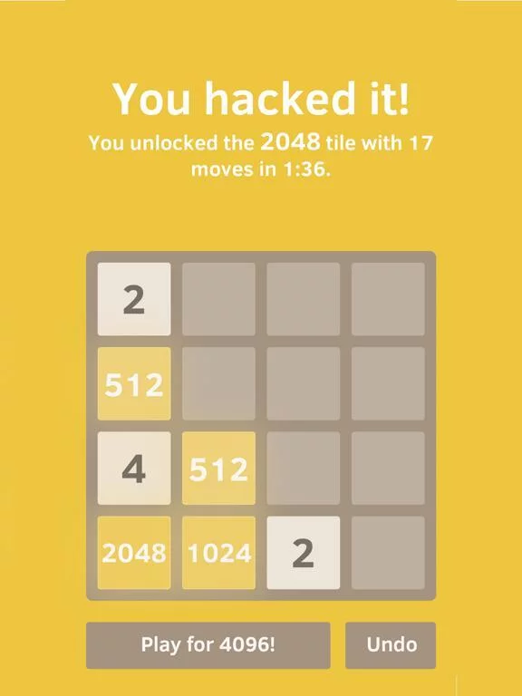 Изображение игры: 2048 Hack Play