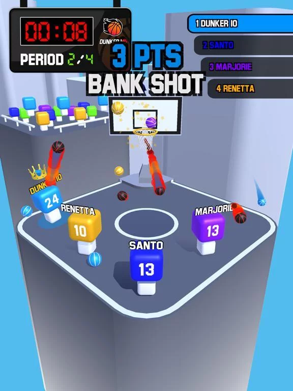 Изображение игры: Dunker.io - Basketball Game