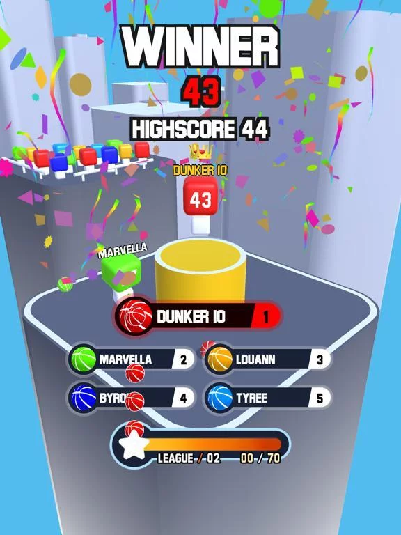 Изображение игры: Dunker.io - Basketball Game