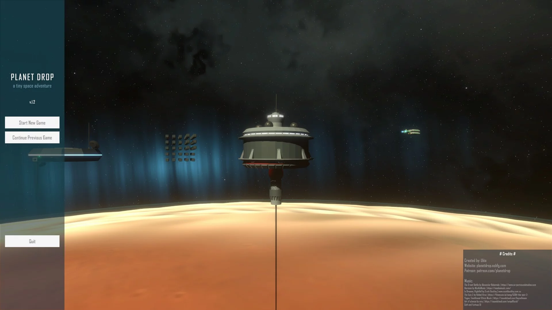 Изображение игры: PlanetDrop - A Tiny Space Adventure