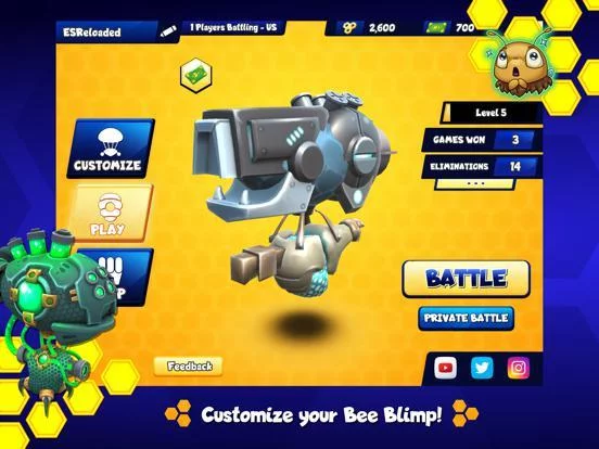 Изображение игры: Battle Bees Royale