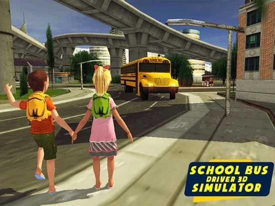 Изображение игры: School bus driving 2021