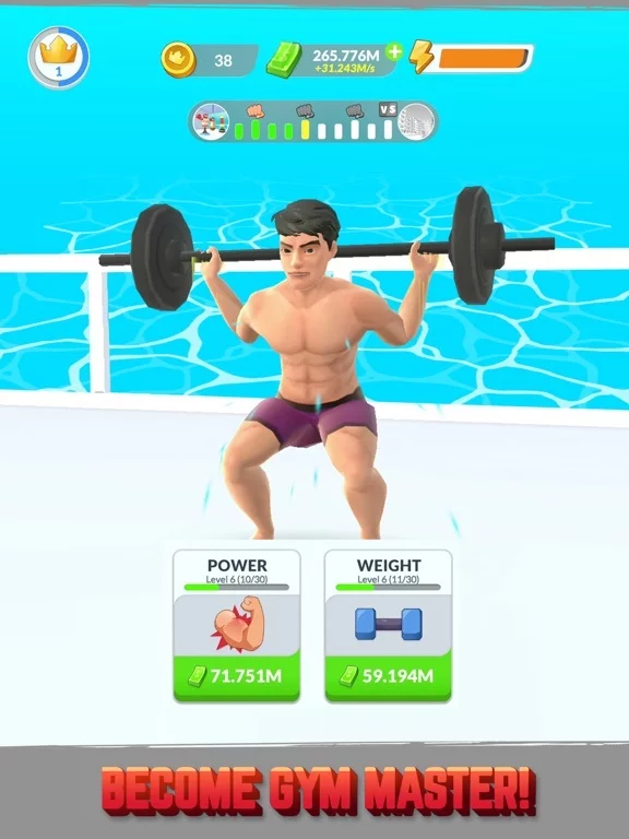 Изображение игры: Idle Gym Life 3D