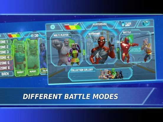 Изображение игры: Superheroes Music Fighting Games