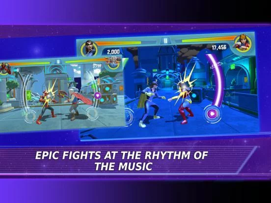 Изображение игры: Superheroes Music Fighting Games