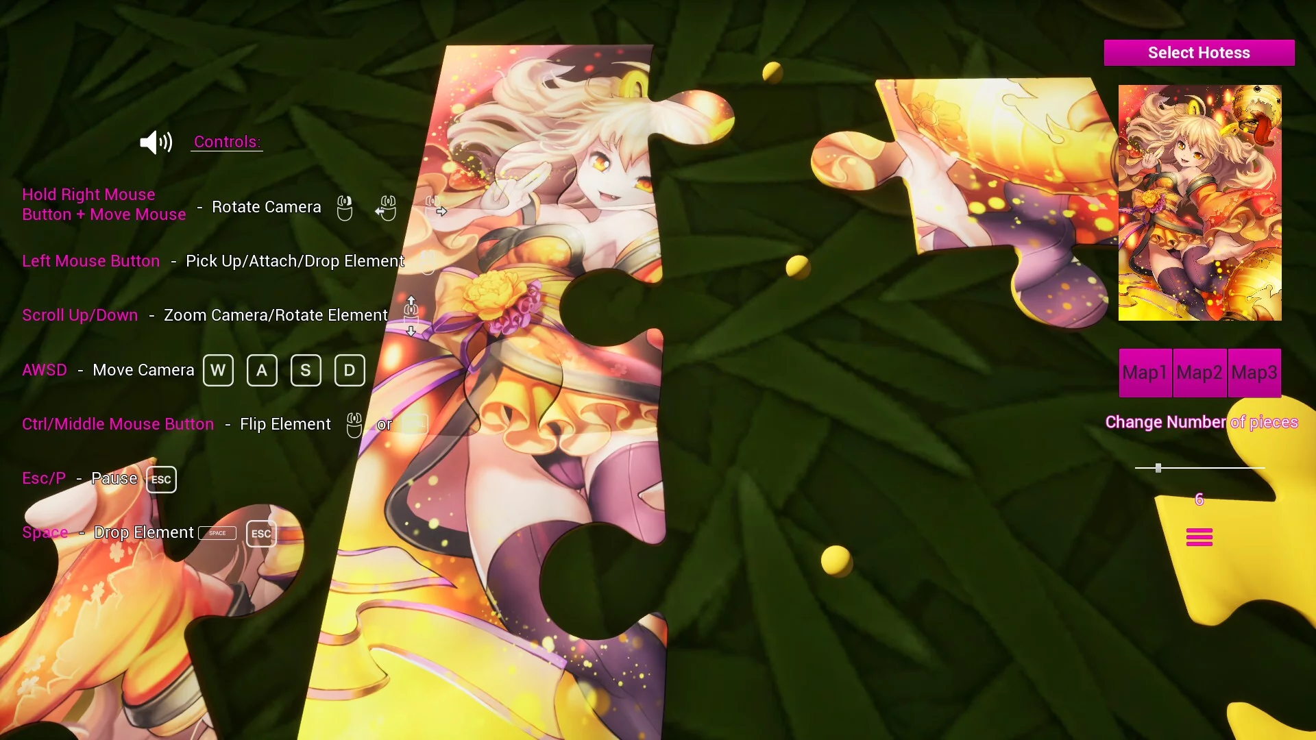 Изображение игры: Anime Fantasy Jigsaw Puzzle 3D