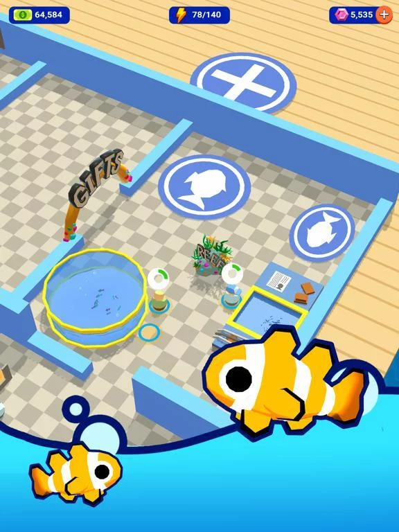 Изображение игры: Idle Aquarium: Fish Tank Zoo