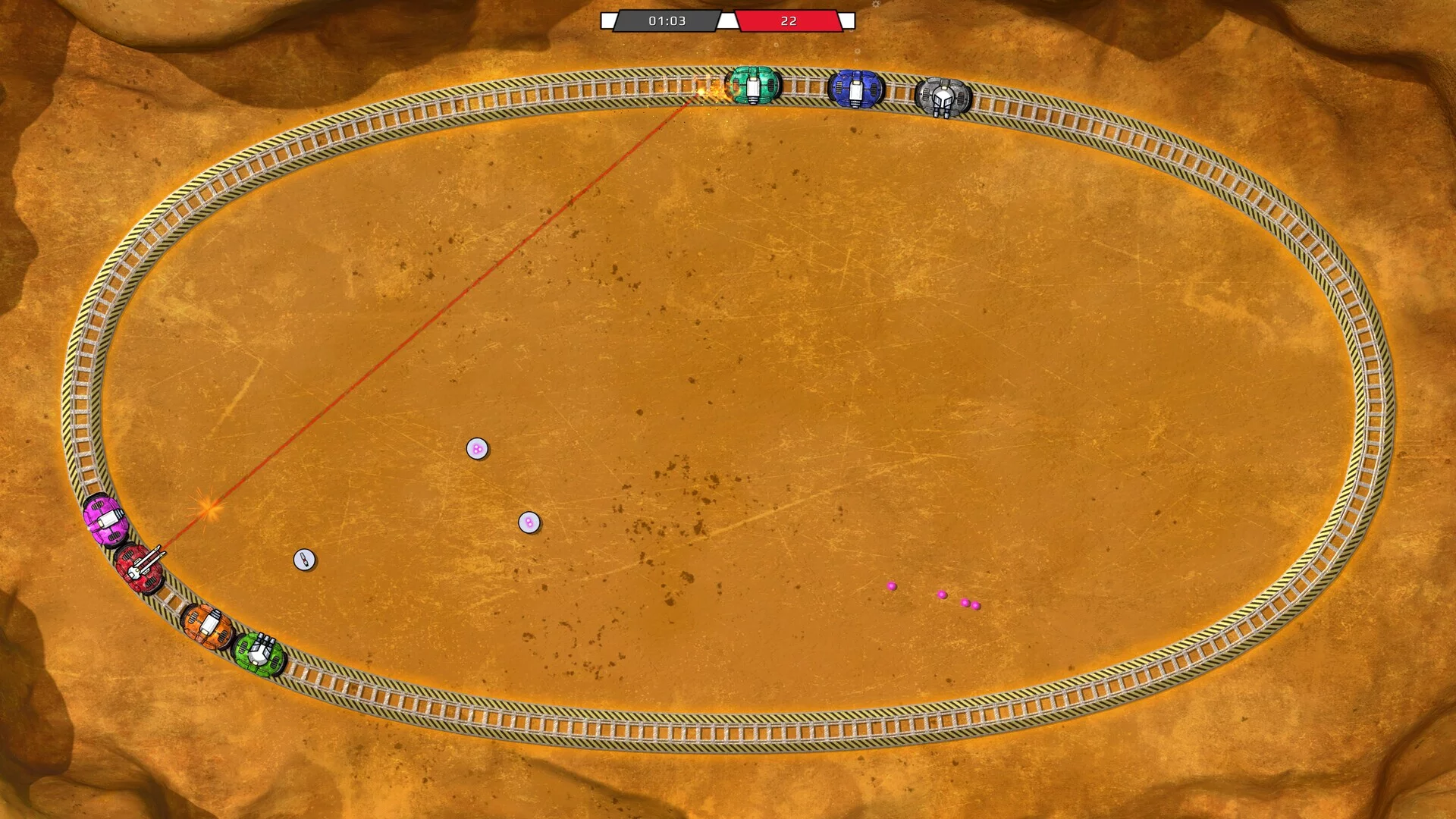 Изображение игры: Rail Fights