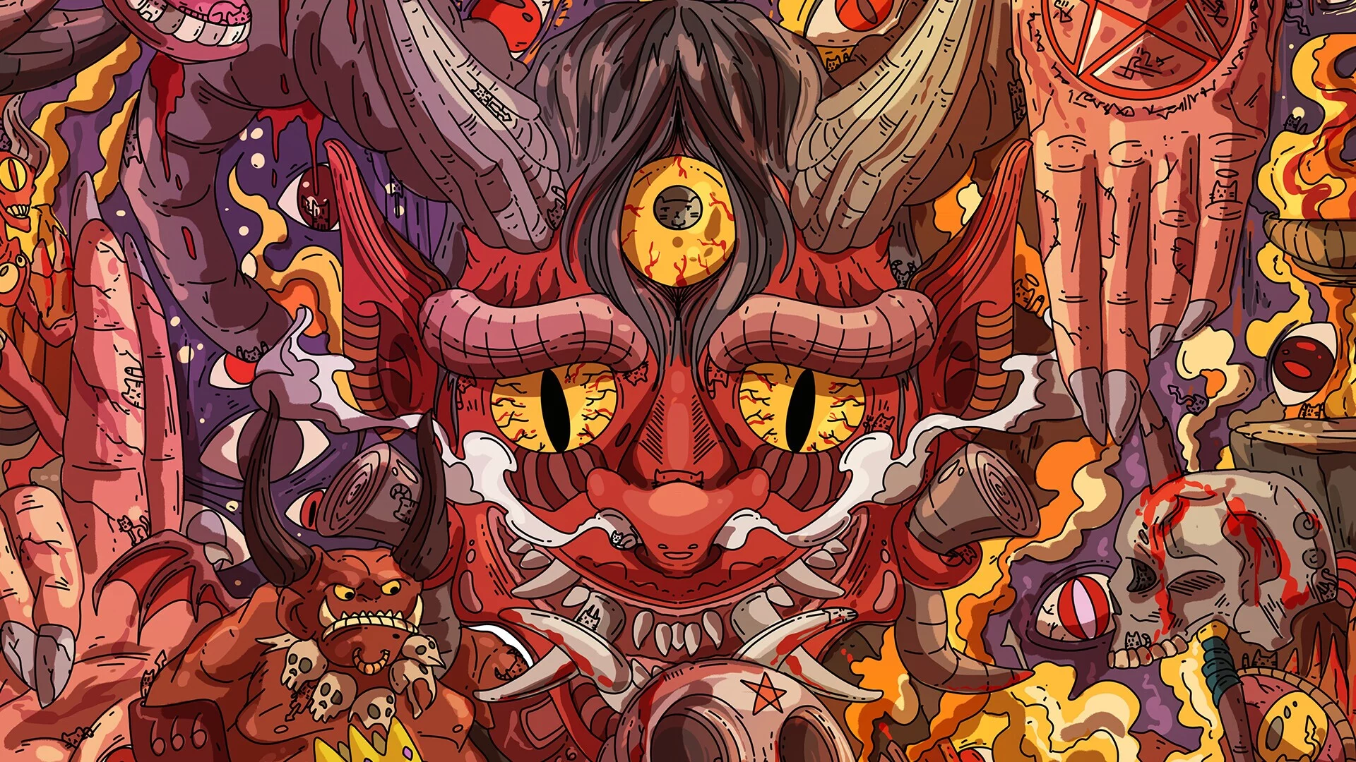 Изображение игры: 100 Demon Cats