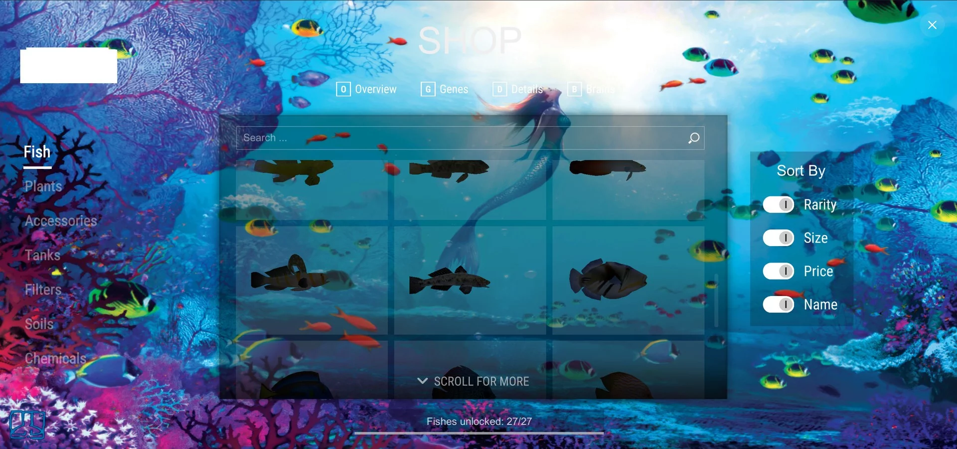 Изображение игры: Darwin's Aquarium