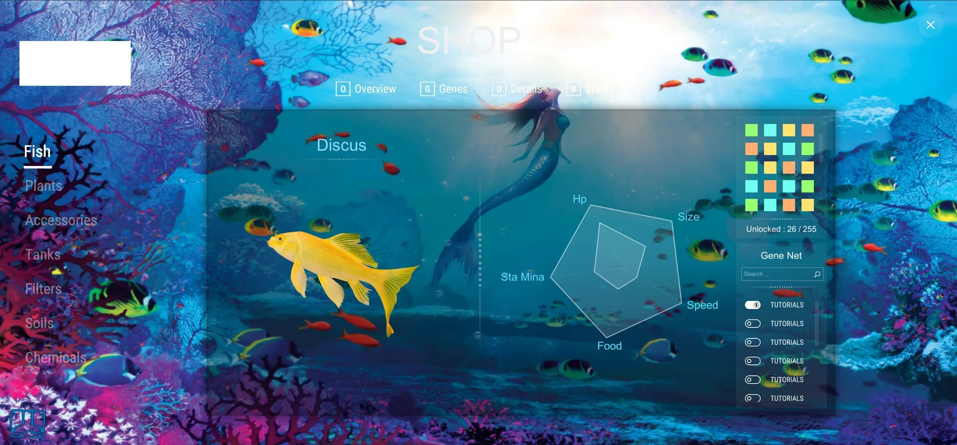Изображение игры: Darwin's Aquarium