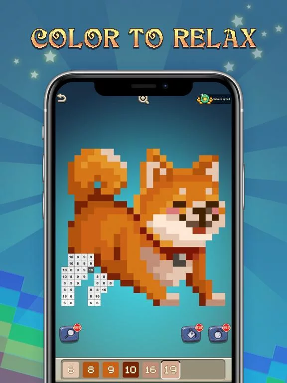 Изображение игры: Pixel Art Gallery: paint color
