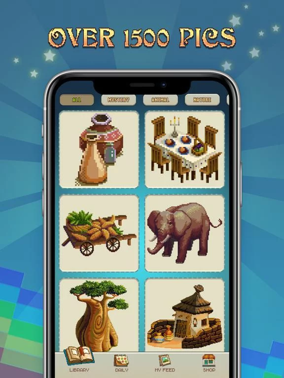 Изображение игры: Pixel Art Gallery: paint color