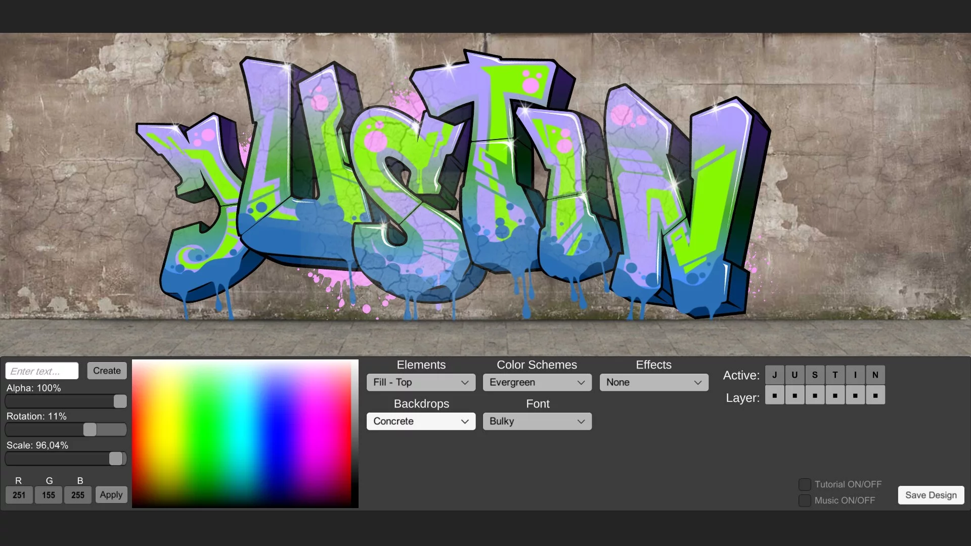 Изображение игры: The Graffiti Creator