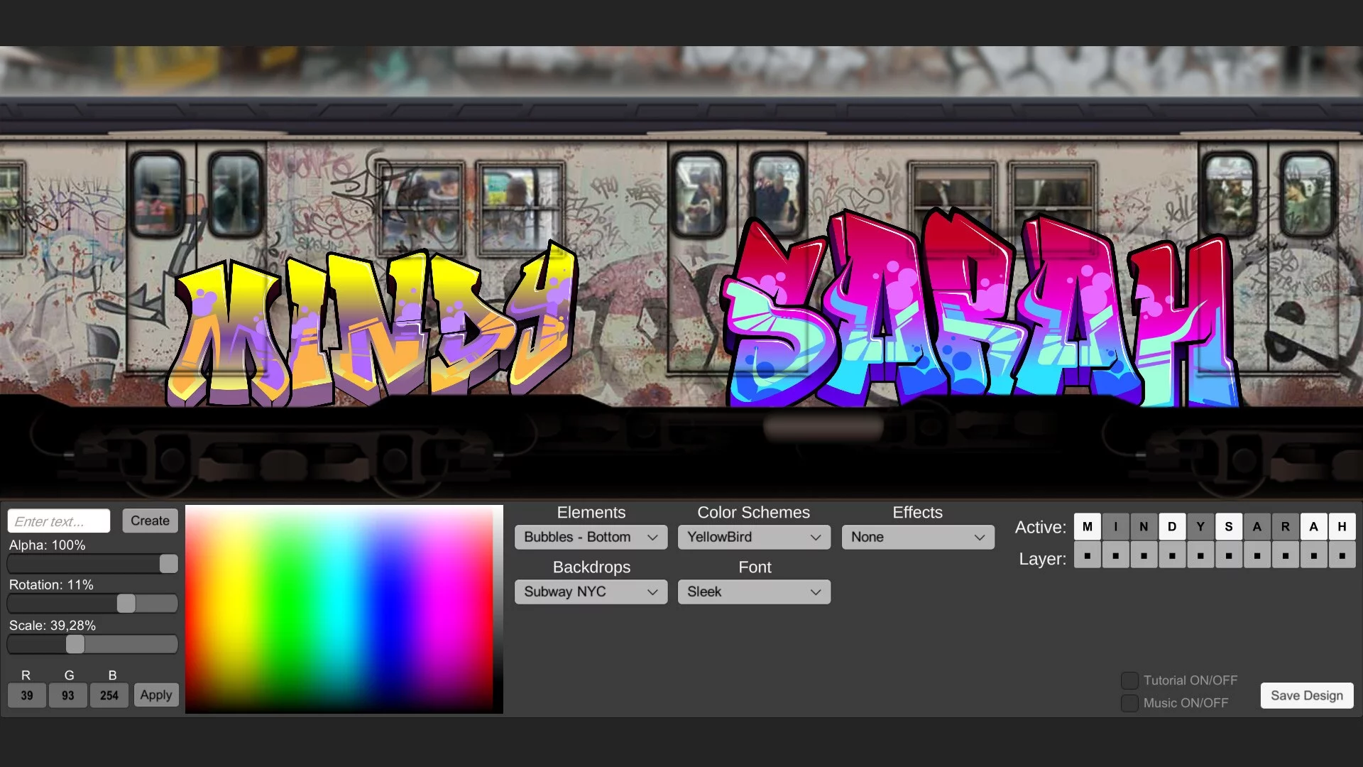 Изображение игры: The Graffiti Creator
