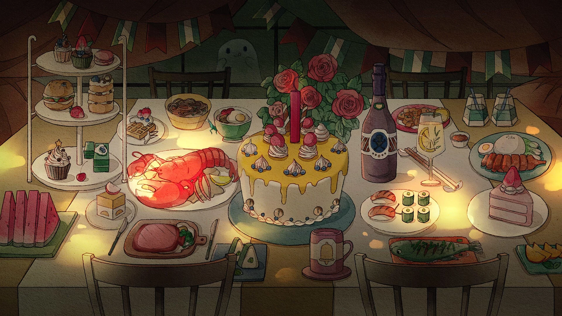 Изображение игры: 怕不怕趴喵霸霸 Ghost Party Nyanbaba