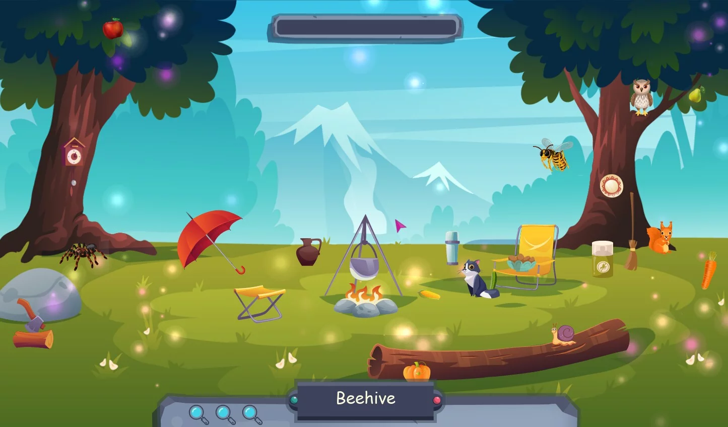 Изображение игры: Searching for objects in the forest