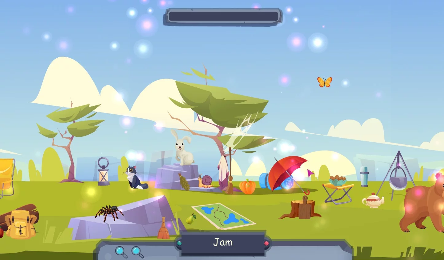 Изображение игры: Searching for objects in the forest