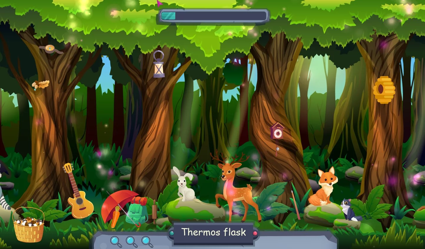 Изображение игры: Searching for objects in the forest