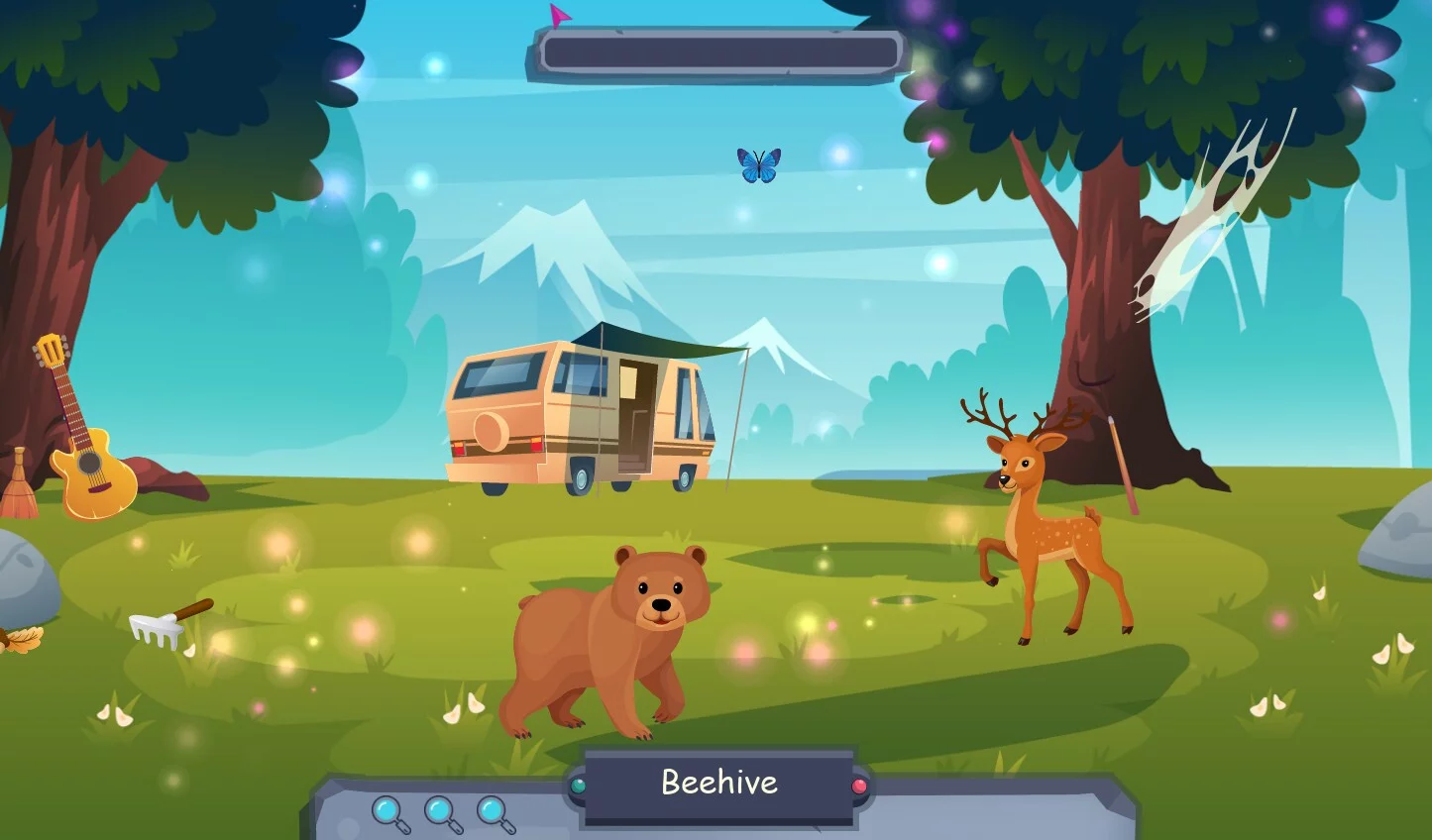 Изображение игры: Searching for objects in the forest