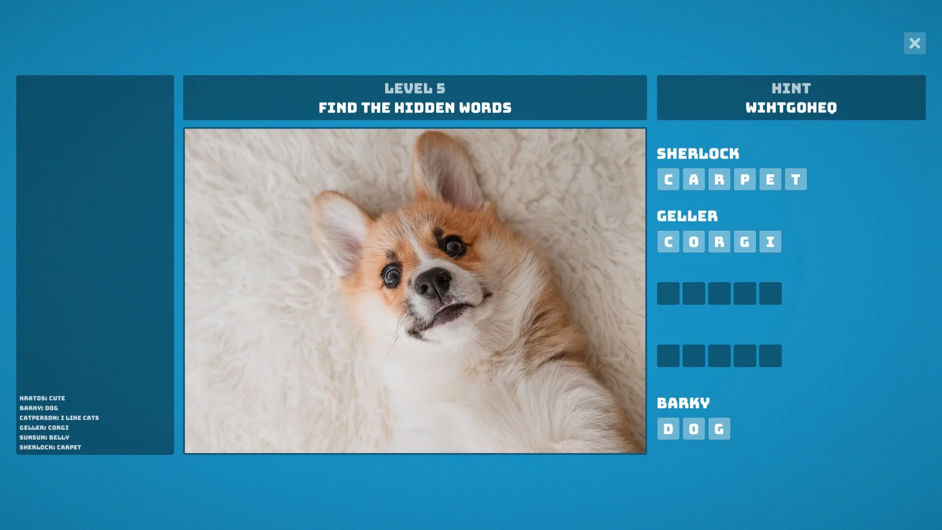 Изображение игры: Hidden Words
