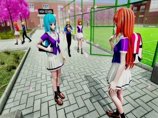 Изображение игры: Yandere Anime School Girl Sim