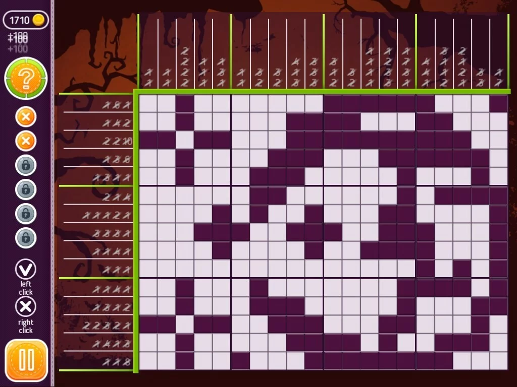Изображение игры: Halloween Riddles Mysterious Griddlers