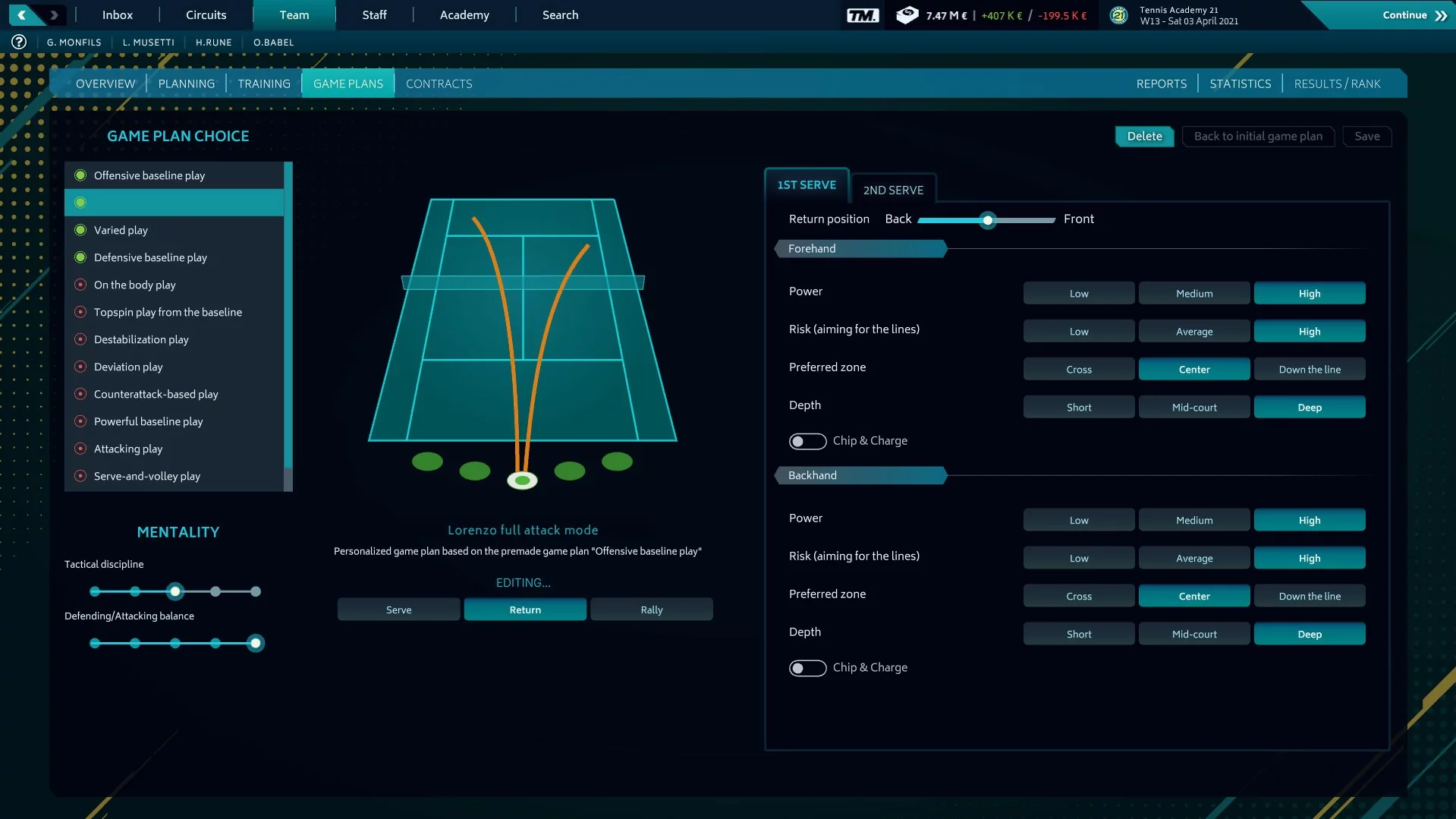 Изображение игры: Tennis Manager 2021