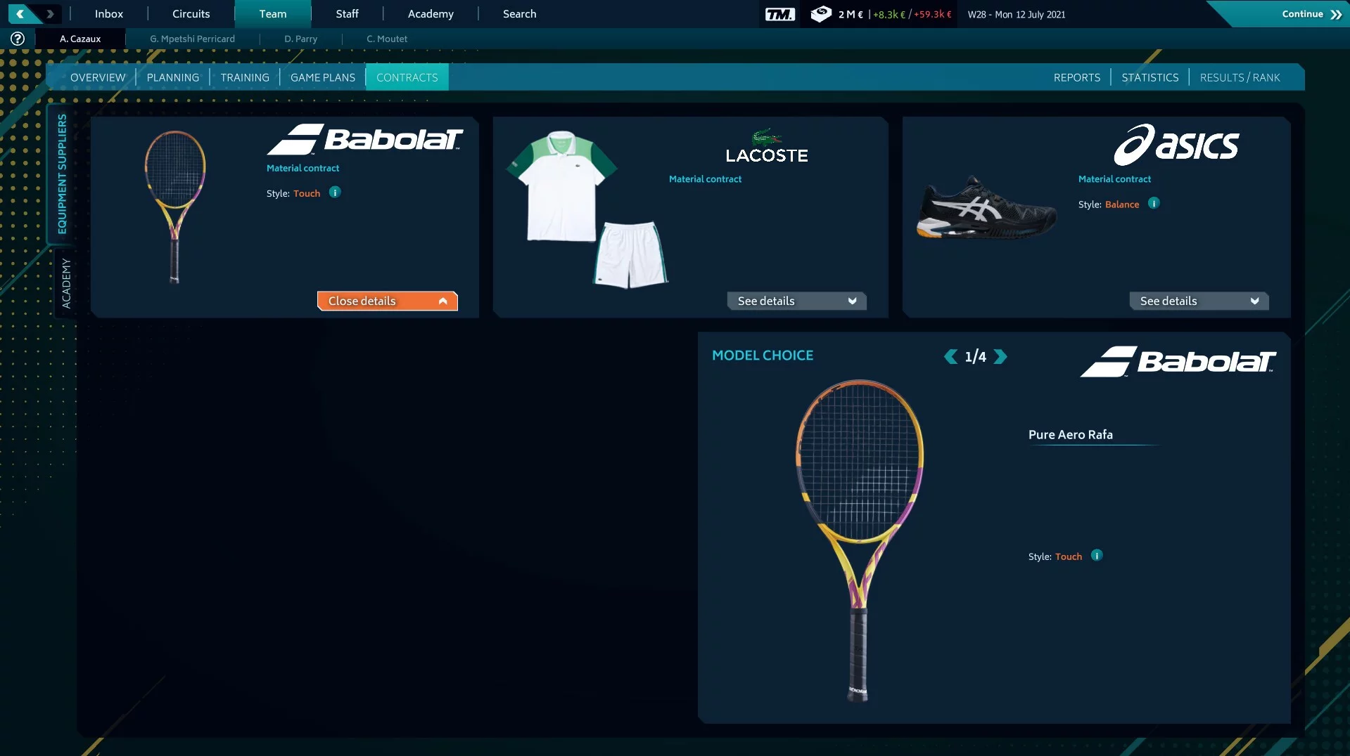 Изображение игры: Tennis Manager 2021