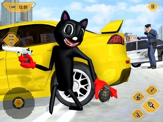 Изображение игры: Scary Cartoon Cat Crime City