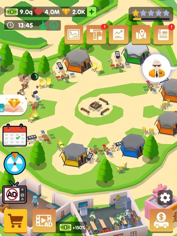 Изображение игры: Campground Tycoon-Idle RV life
