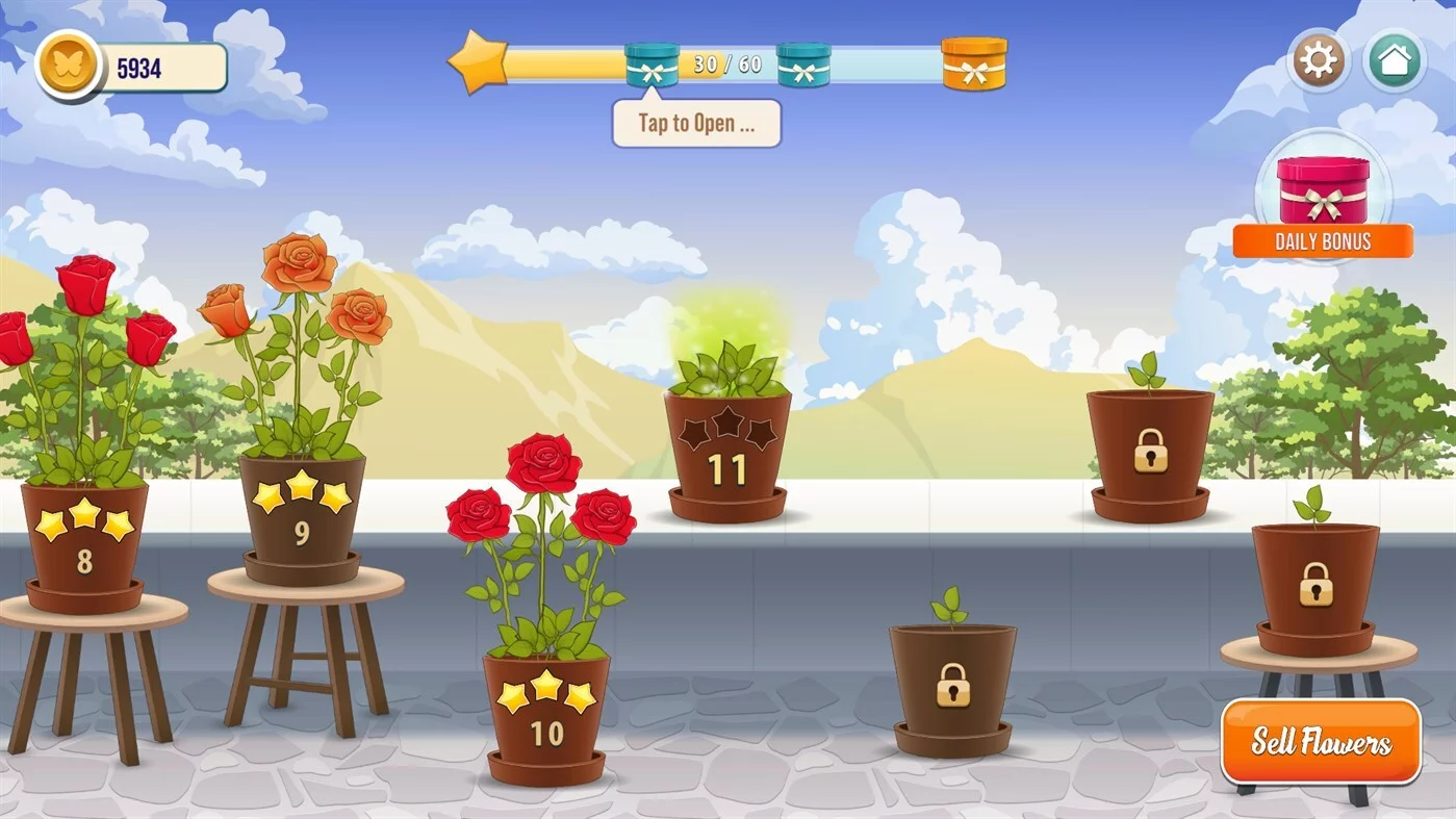 Изображение игры: Solitaire TriPeaks Flowers