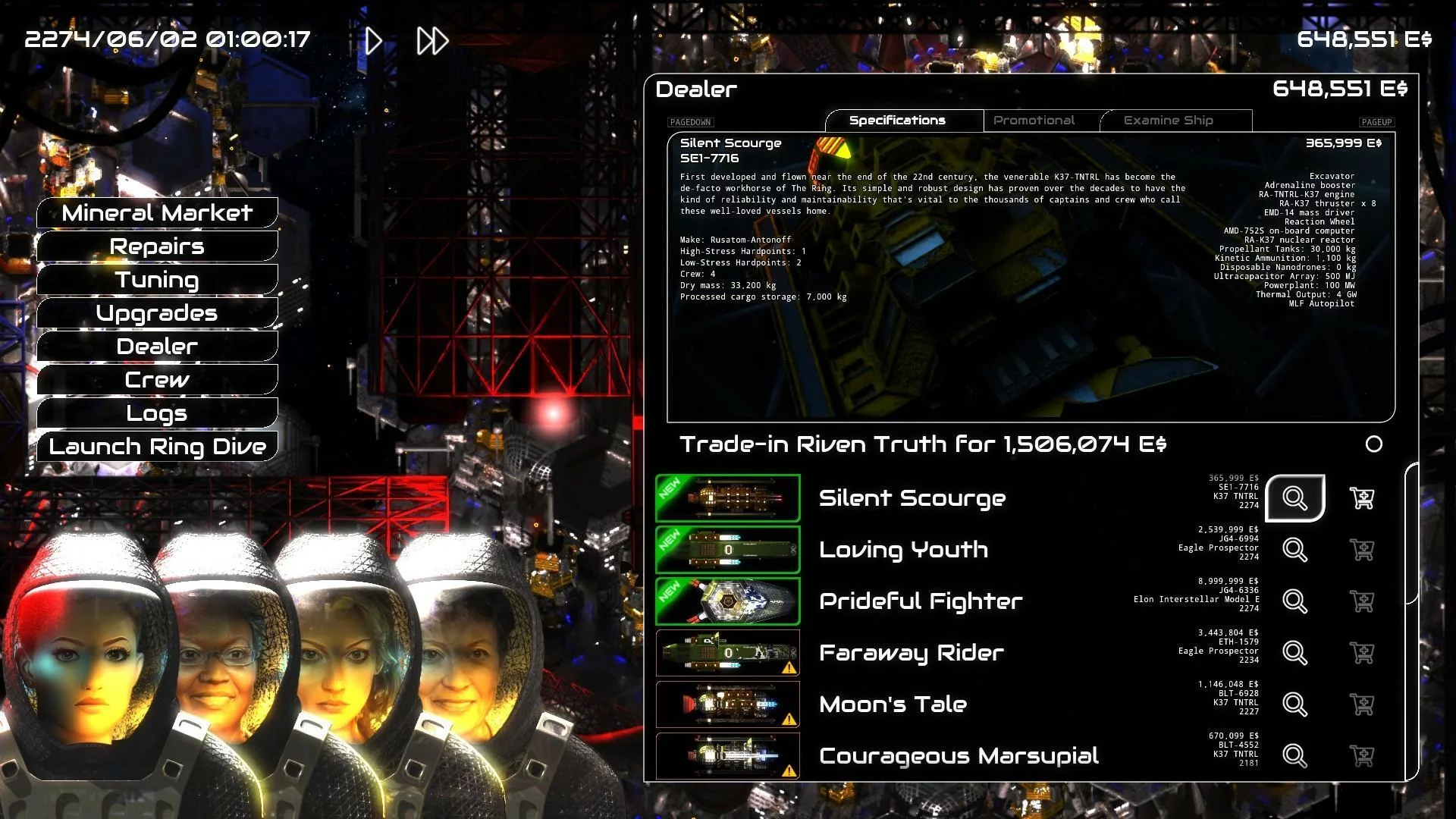 Изображение игры: ΔV: Rings of Saturn Demo