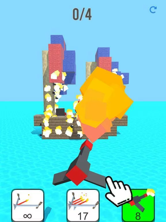 Изображение игры: Burn it Down! 3D Pixel Game
