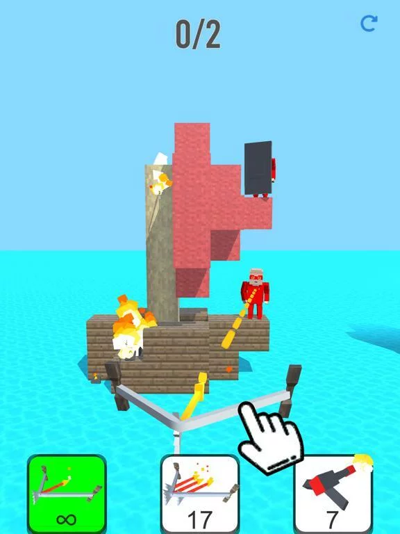 Изображение игры: Burn it Down! 3D Pixel Game