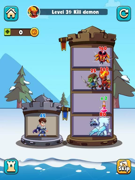 Изображение игры: Hero Tower War - Math Puzzle
