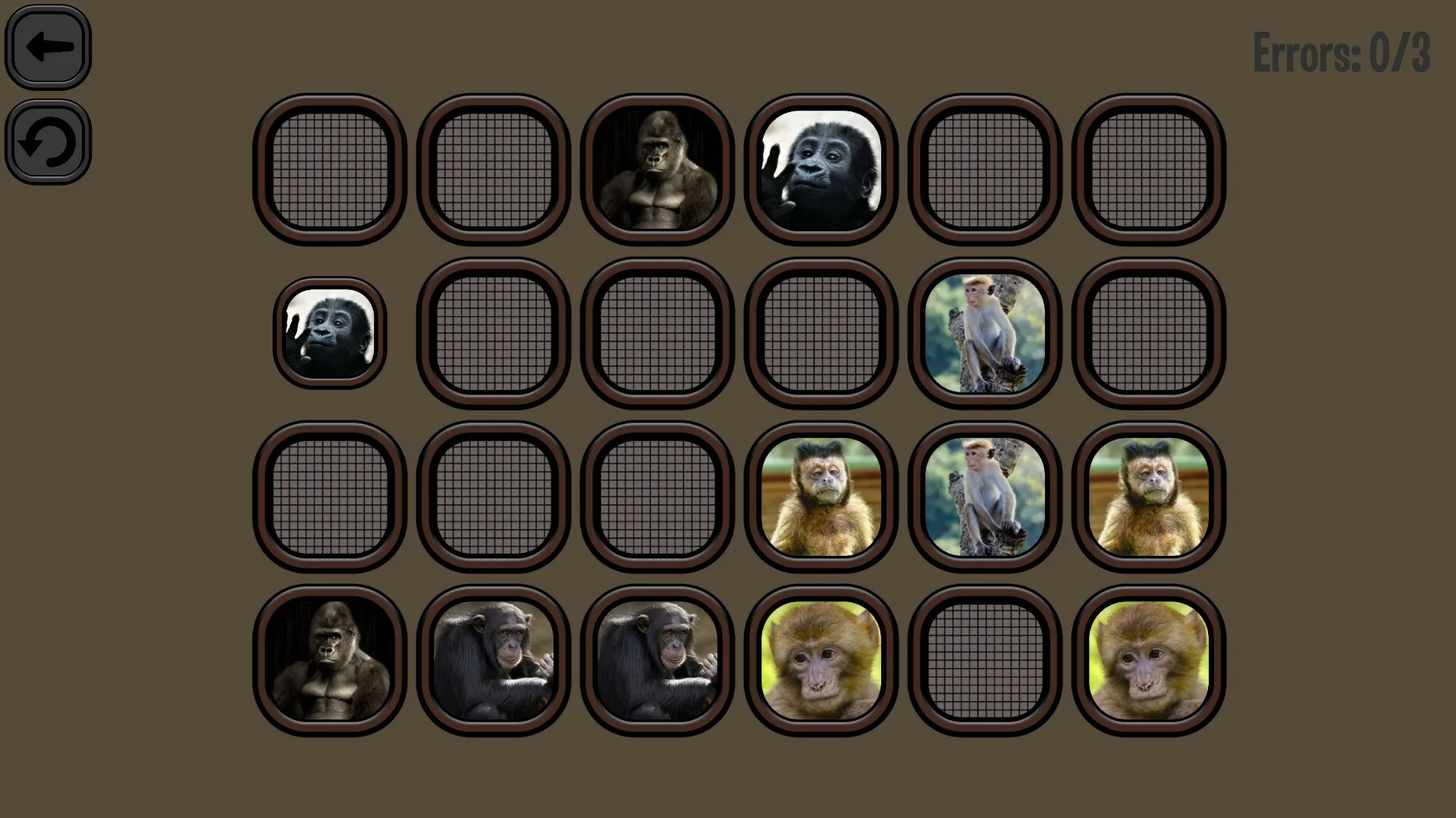 Изображение игры: Animals Memory: Monkeys