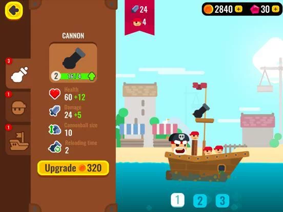 Изображение игры: Pirate Battles!