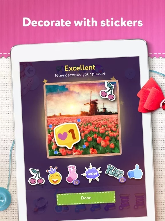 Изображение игры: Magic Cross Stitch: Pixel Art