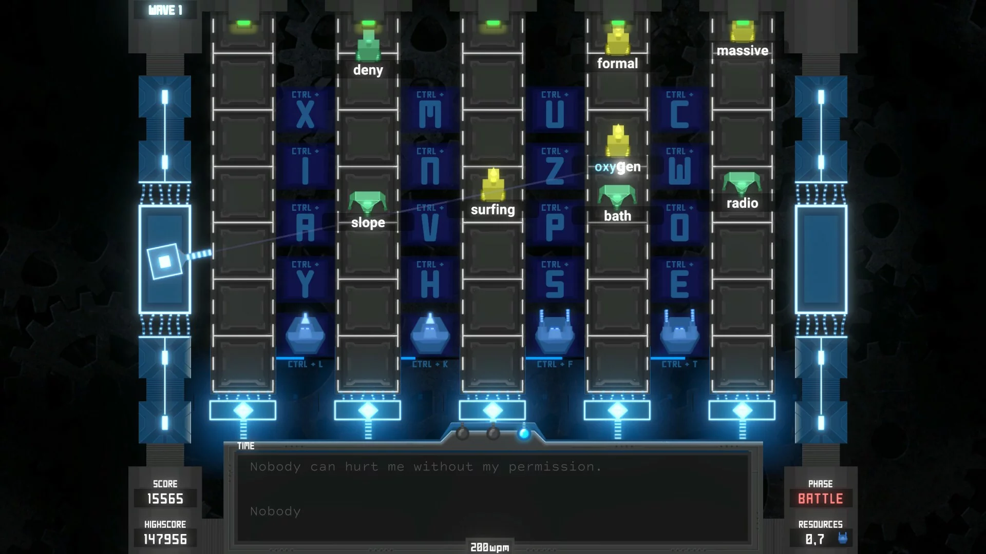 Изображение игры: Tyfortress: Tactical Typing