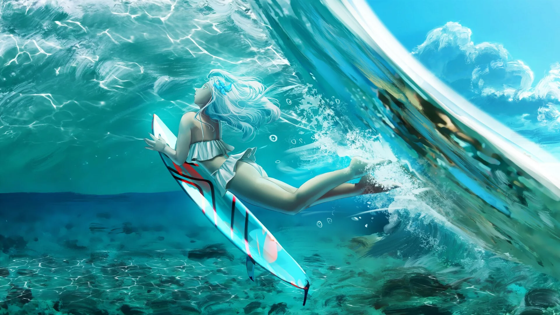 Изображение игры: Surfing and Girls